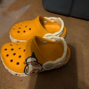 Kids Orange Clogs with Character Design